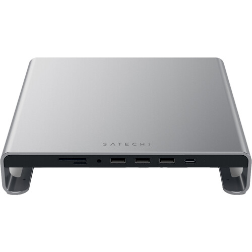 Satechi USB Type-C Aluminum Monitor Stand Hub for Apple iMac (Space Gray)