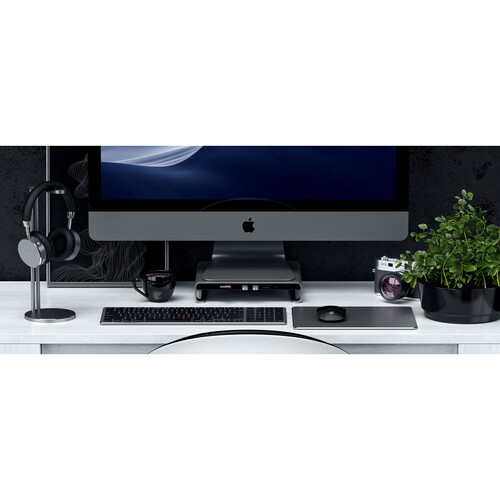 Satechi USB Type-C Aluminum Monitor Stand Hub for Apple iMac (Space Gray)