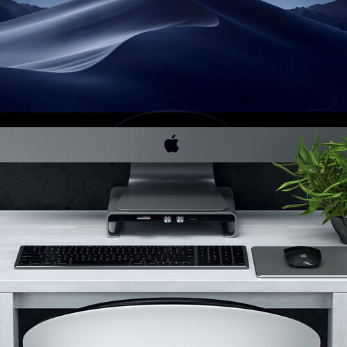 Satechi USB Type-C Aluminum Monitor Stand Hub for Apple iMac (Space Gray)
