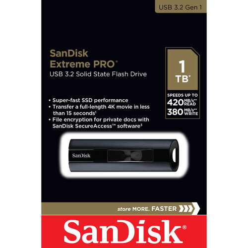 SanDisk 1TB Extreme Pro USB 3.2 Solid State Flash Drive