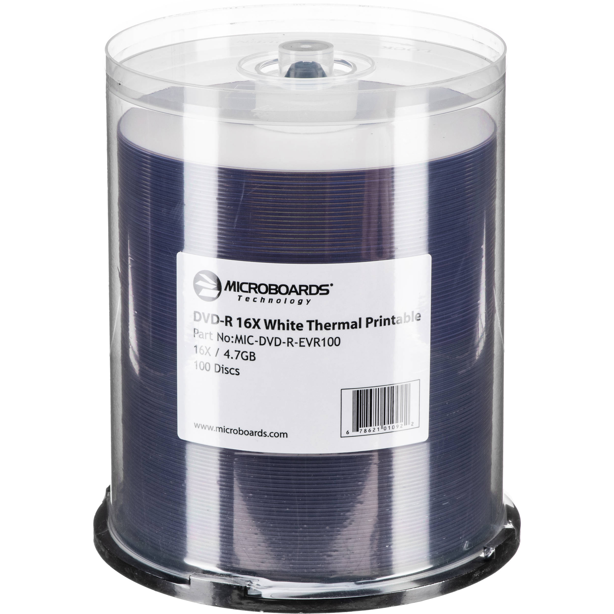 Microboards White Thermal-Printable DVD-R (100-Pack)