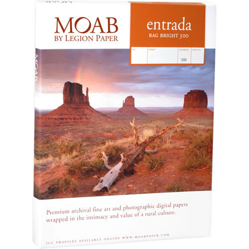 Moab Entrada Rag Bright 300 Paper (24 x 36", 25 Sheets)