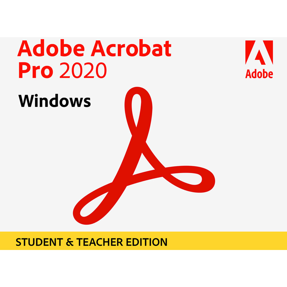 Adobe Acrobat Pro Student / Teacher Edition 2020 (Windows/Mac, DVD)