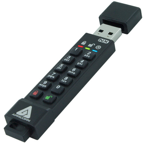 Apricorn Aegis Secure Key 8GB 3NX Encrypted USB 3.1 Flash Drive