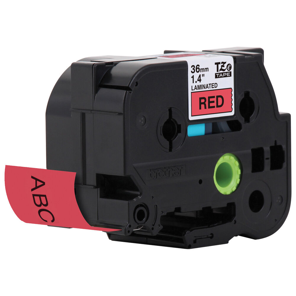 Brother TZe-461 Laminated Tape for P-Touch Labelers (Black Print on Red, 1.4" x 26.2')
