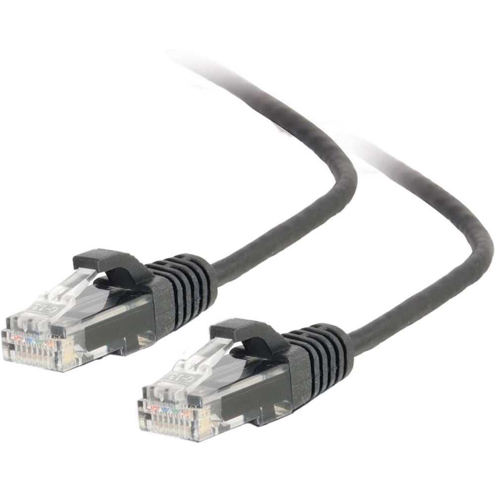 C2G RJ45 Male to RJ45 Male Cat 5e Slim Patch Cable (12', Black)
