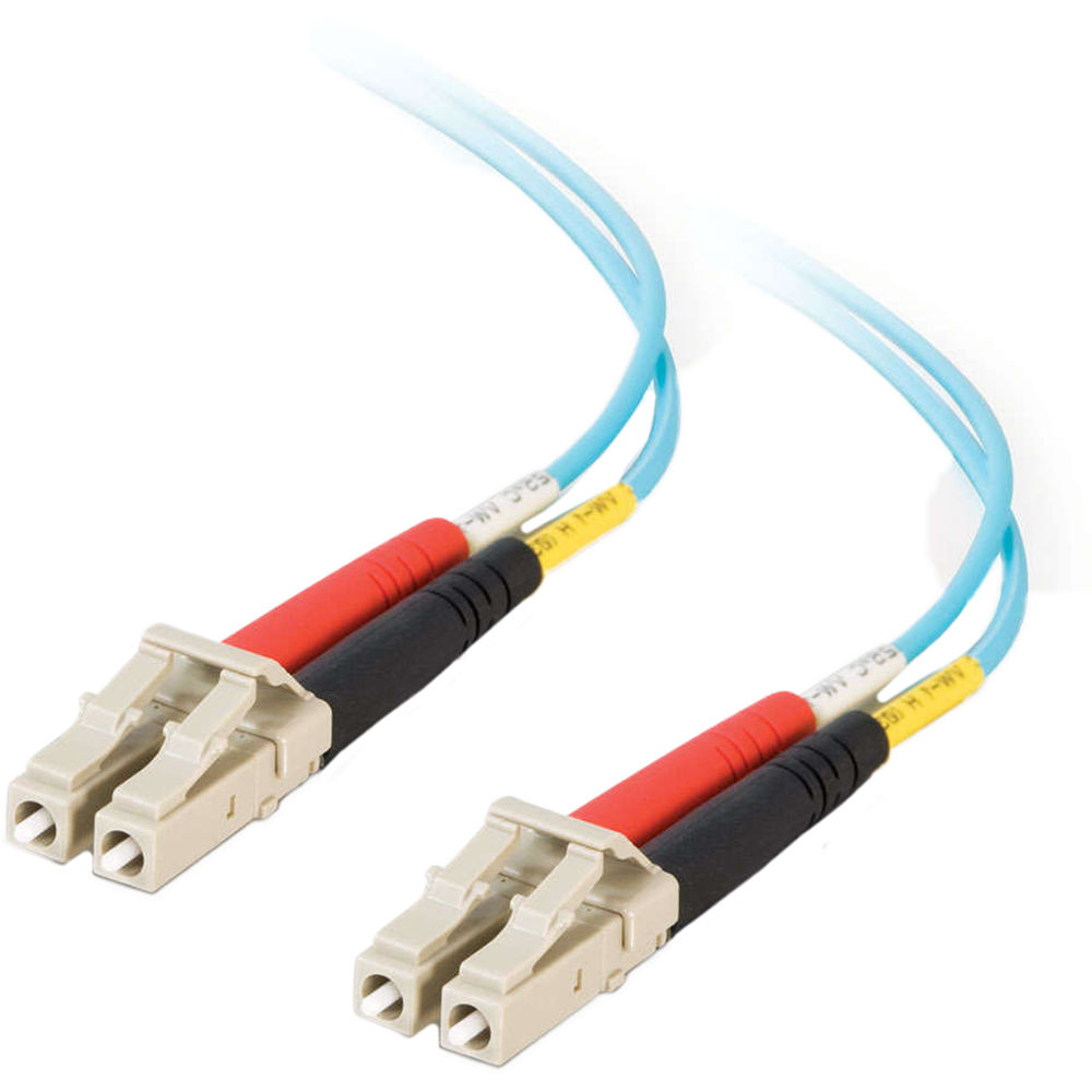 C2G LC Male to LC Male 10GB 50/125 Fiber Optic Cable OM3 (29.5', Aqua)