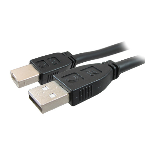 Comprehensive Pro AV/IT Active USB A Male to USB B Male Extender Cable (25')
