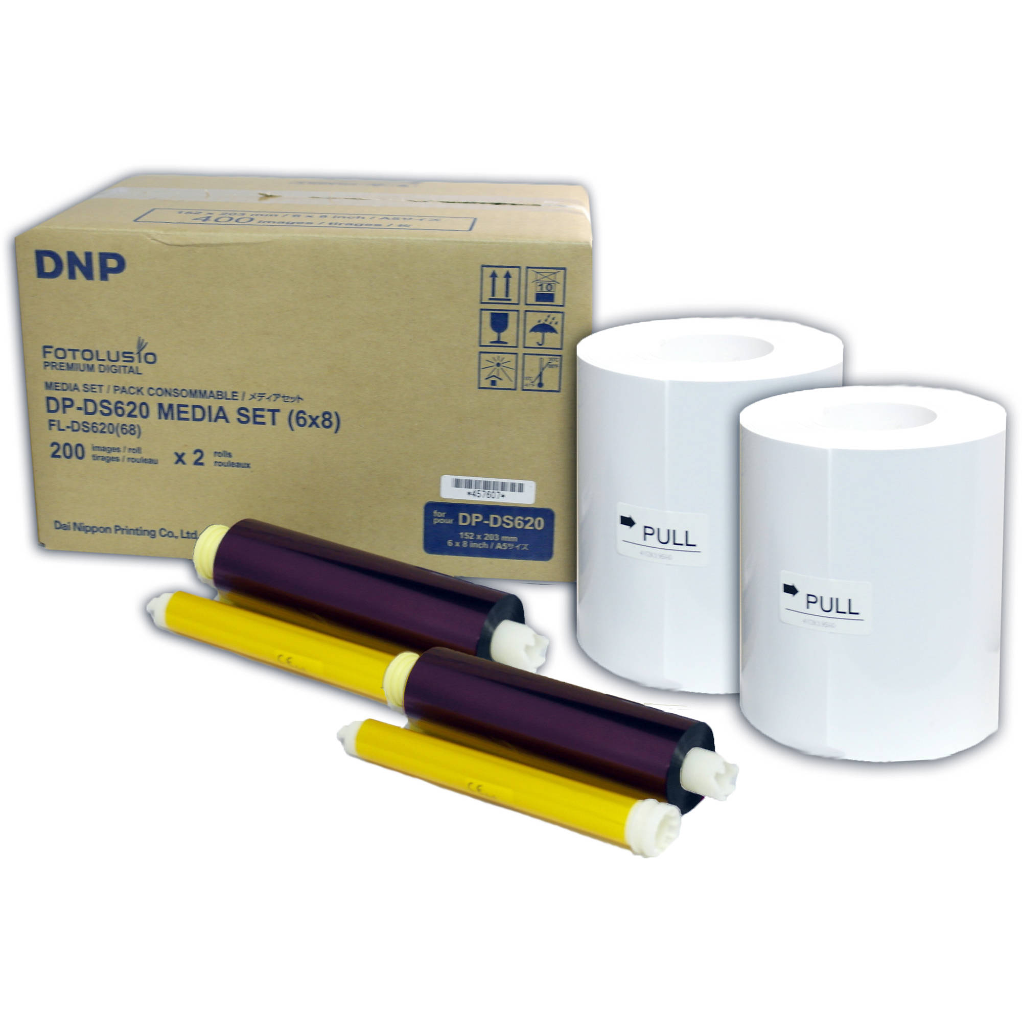 DNP 6 x 8" Triple Strip Media Set for DS620A Printer (2 Rolls)