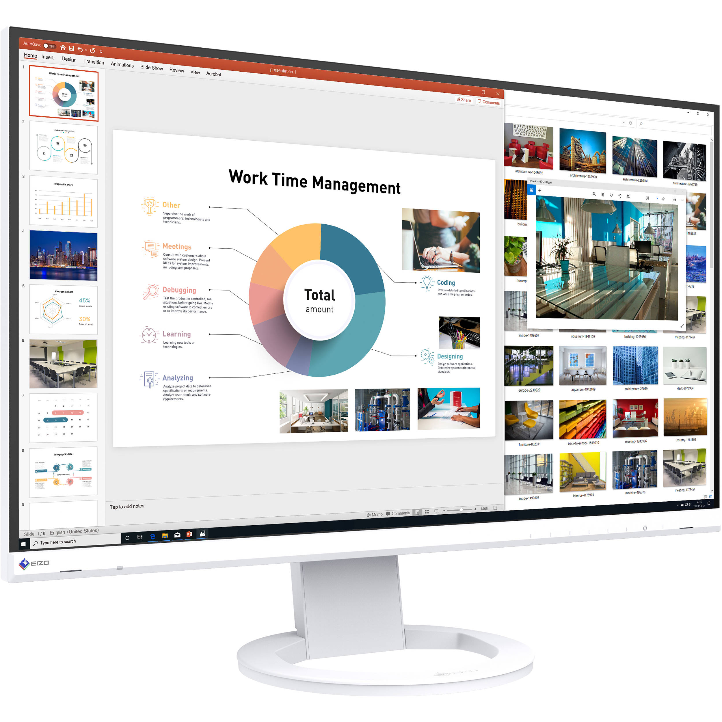 EIZO FlexScan EV2760 27" 16:9 IPS Monitor with FlexStand (White)