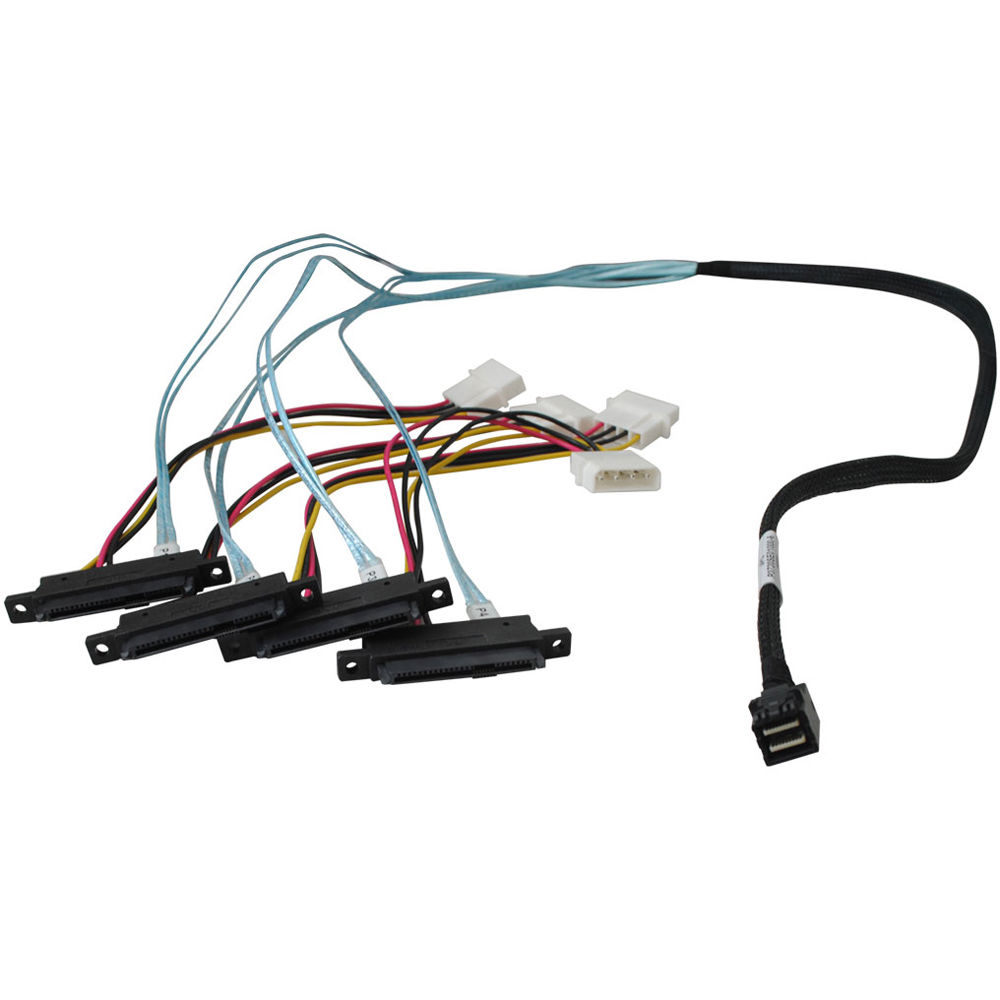 HighPoint SFF-8643 Port to Controller Cable for 4 x SFF-8482 Ports to 4 x SAS Drives (3.3')