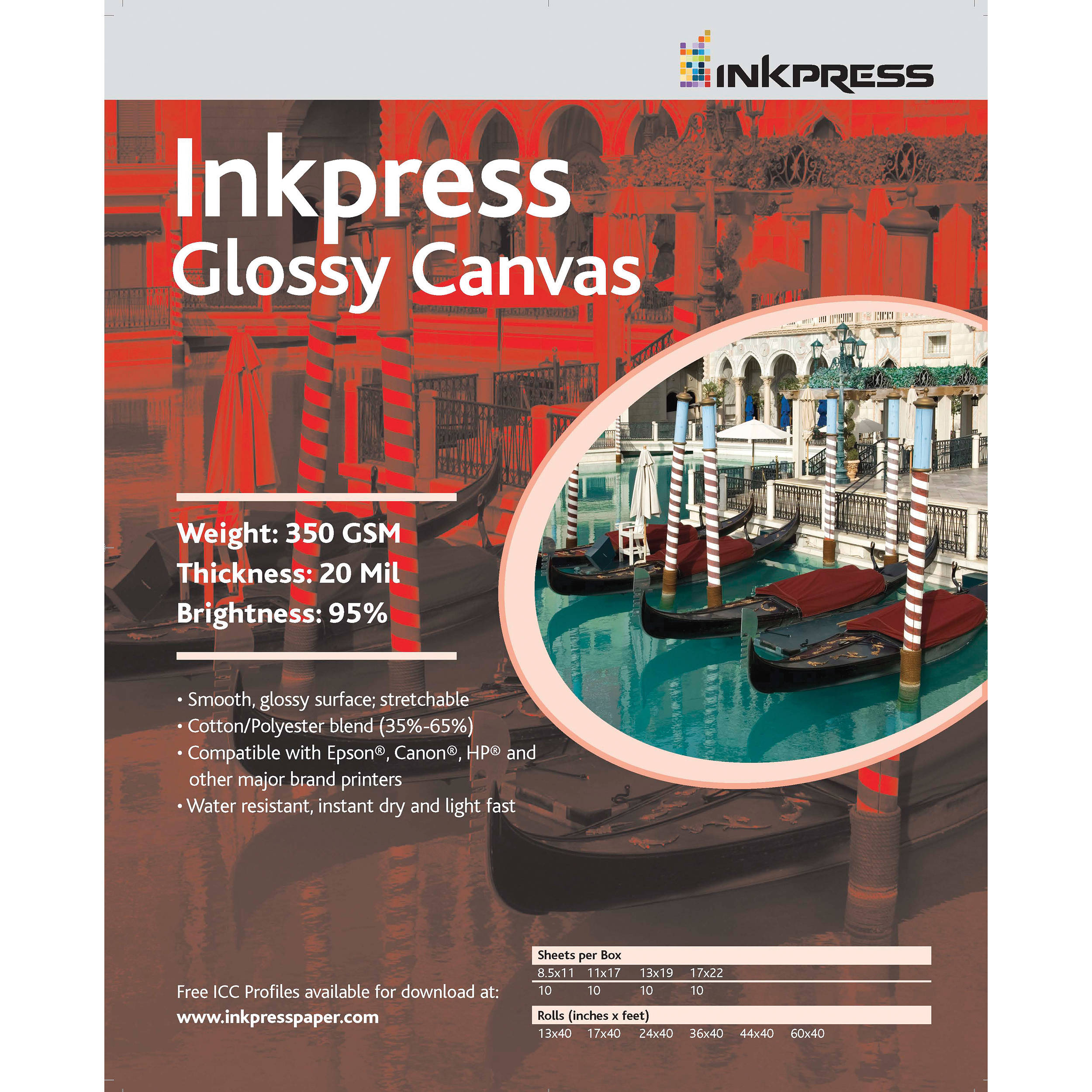 Inkpress Media Glossy Canvas (44" x 35' Roll)
