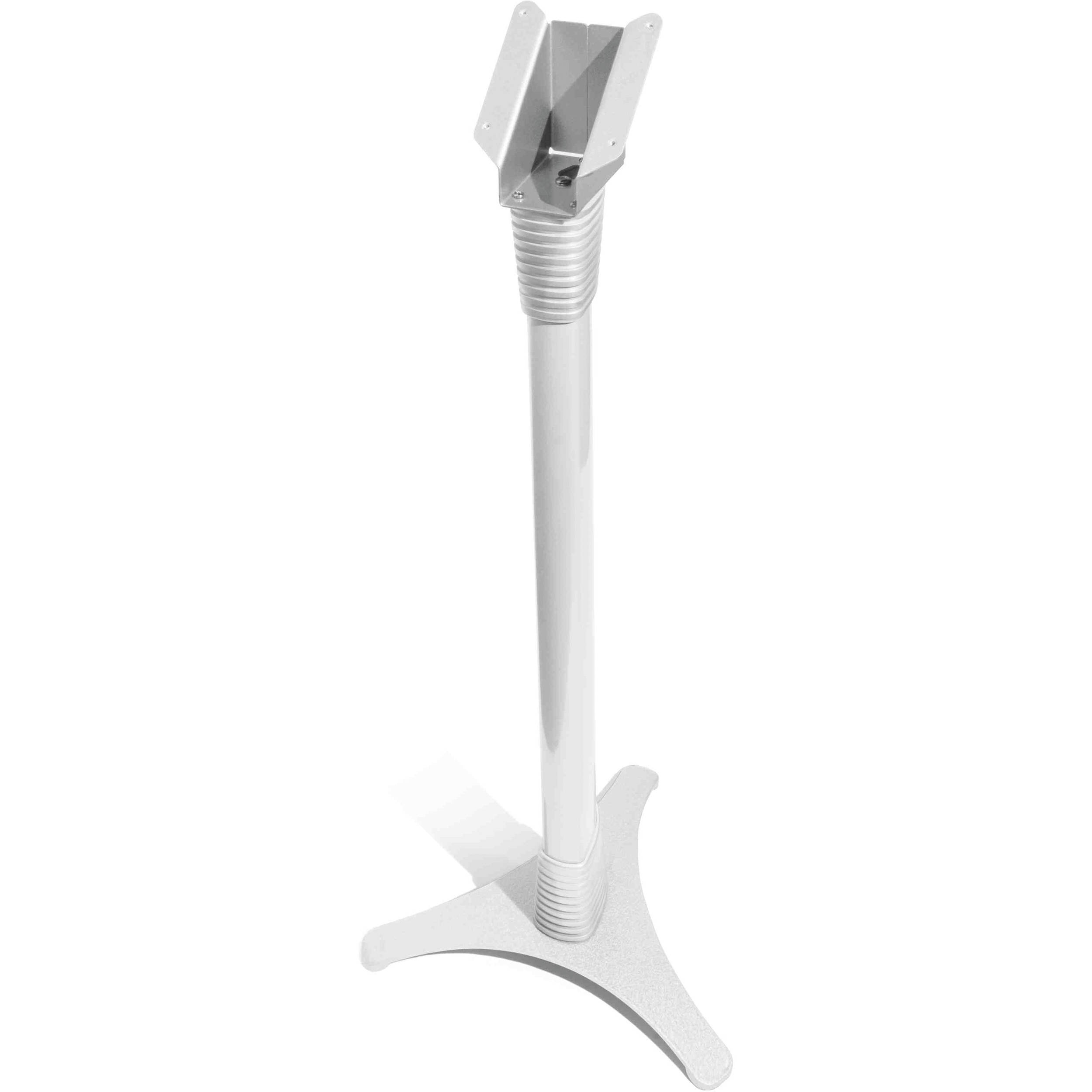 Maclocks Adjustable iPad Floor Stand with Space Locking Enclosure for iPad (White)