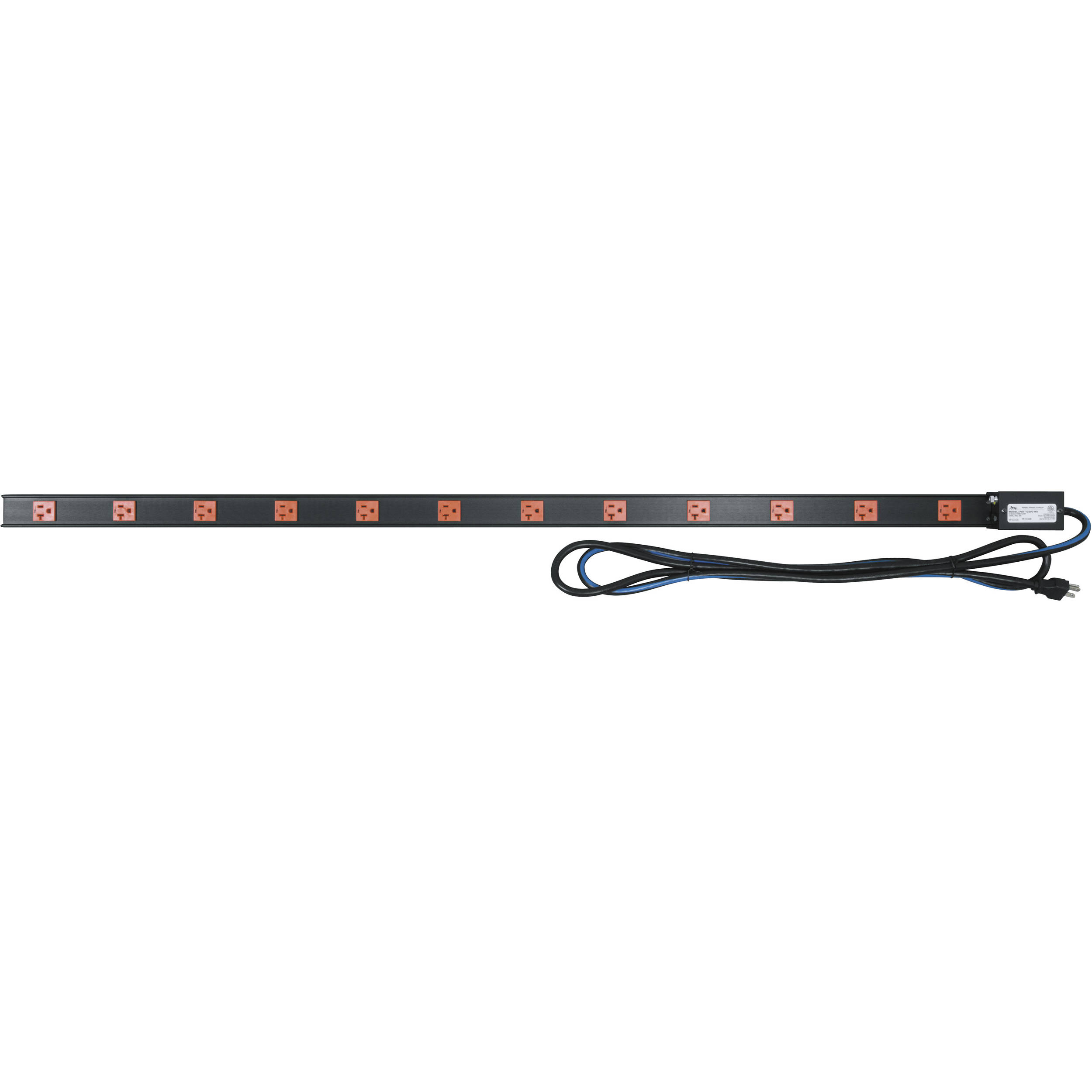 Middle Atlantic 12-Outlet Non-Surge 20A Power Strip (60")