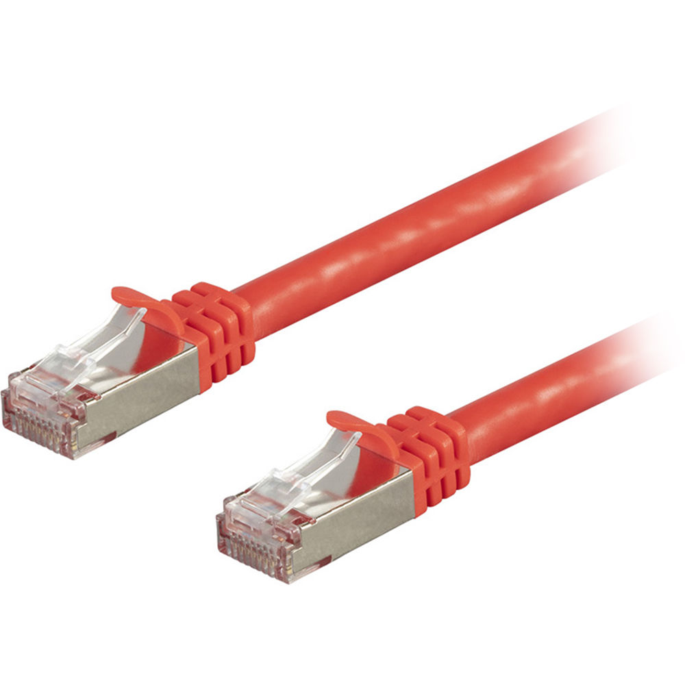 Monoprice Entegrade Cat7 S/FTP Double-Shielded Ethernet Patch Cable (100', Red)