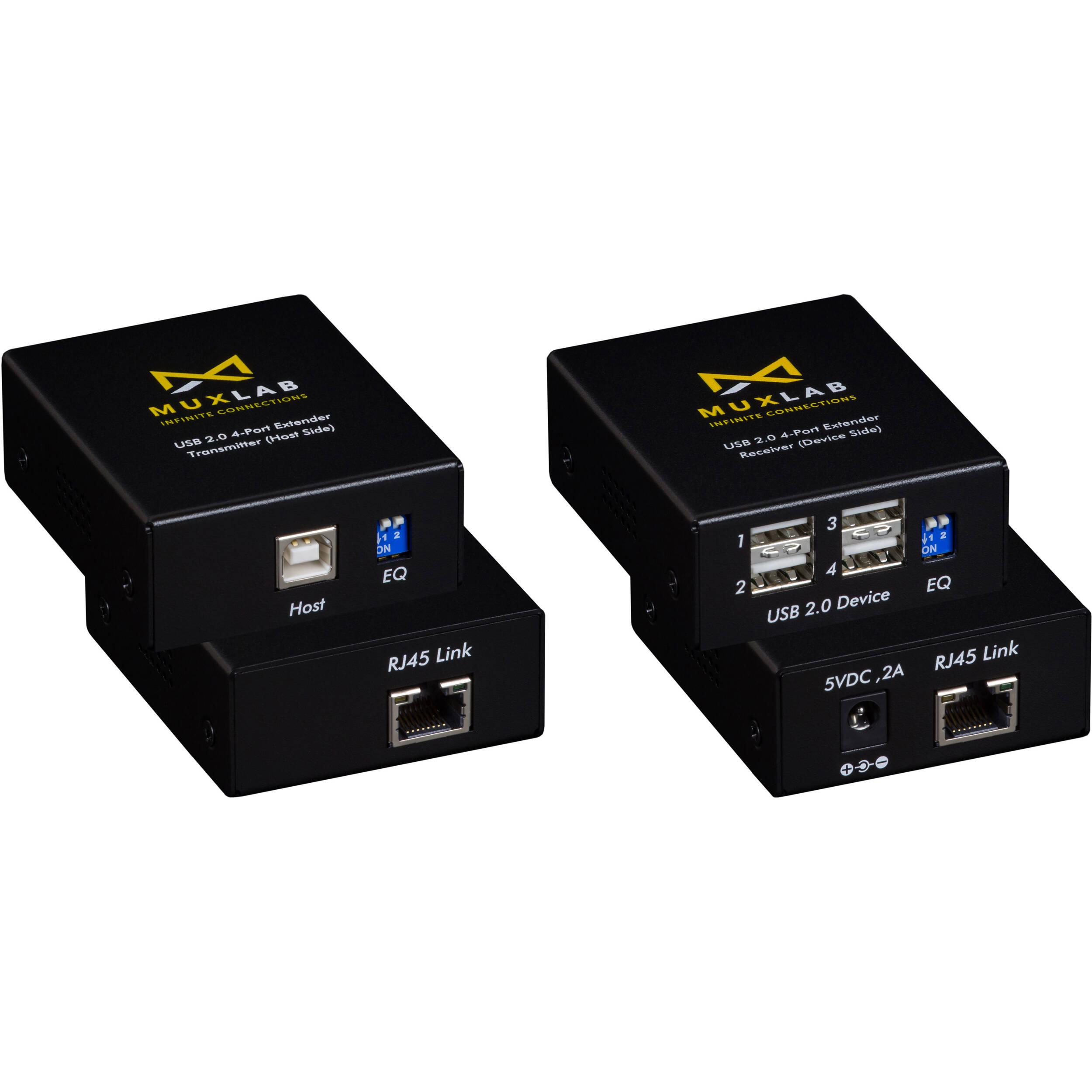 MuxLab 4-Port USB 2.0 Extender Kit (164')
