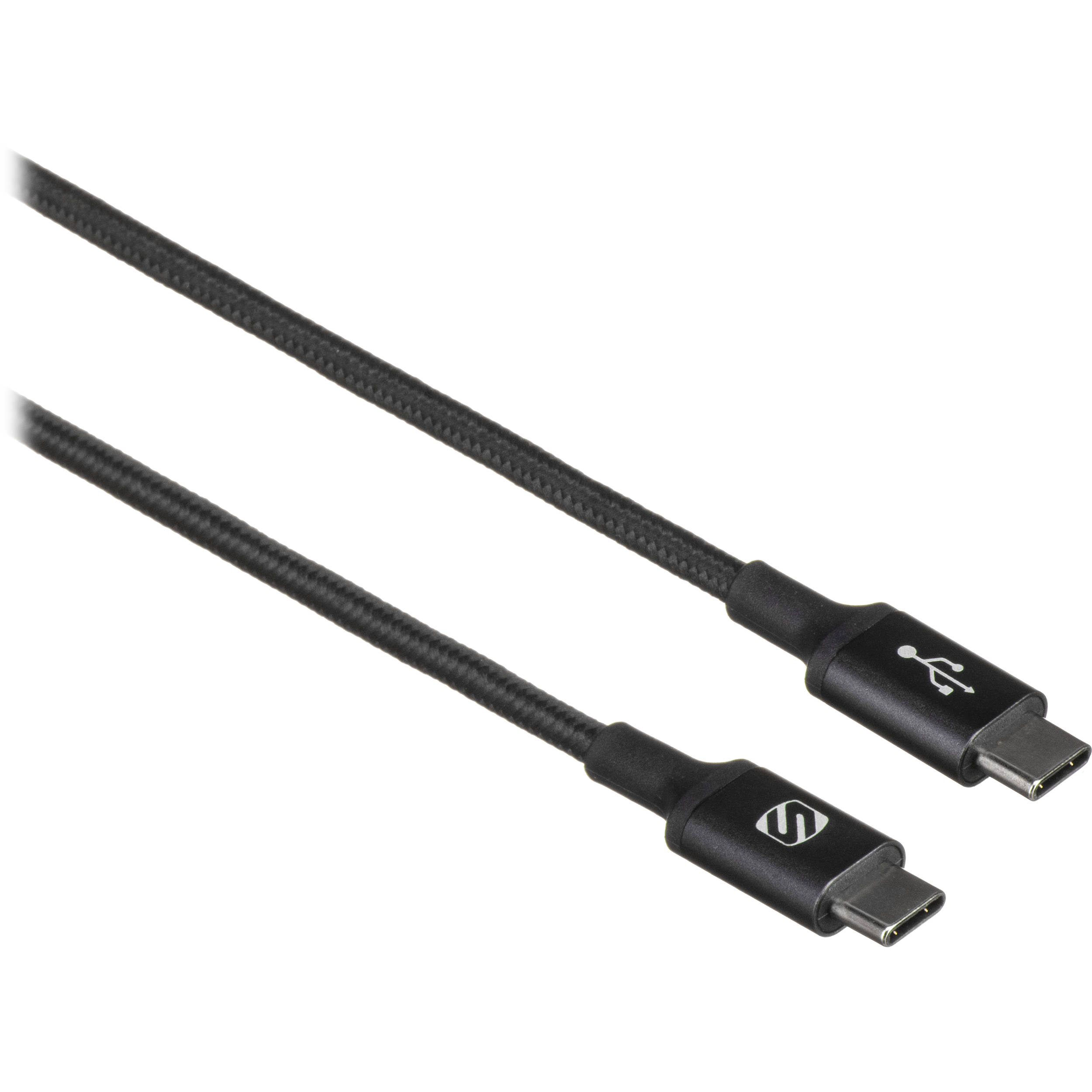 Scosche strikeLINE BRAIDED USB Type-C Cable (4', Black)